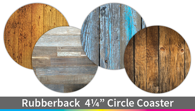 Round Rubber Coasters- Set of 4